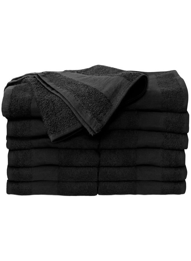 فوربرو بروفيشنال كوليكشن مناشف صالون فوربرو بريميوم المقاومة للتبييض، سوداء، قطن 100%، مناشف مقاومة للتبييض والبقع، عرض 16 بوصة × طول 27 بوصة، عبوة من 12 منشفة - Image 1